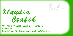 klaudia czafik business card